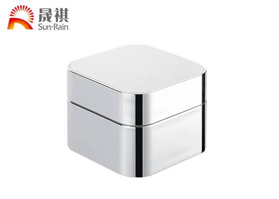 Pot carré de luxe de crème de l'acrylique 50g pour des soins de la peau cosmétiques empaquetant SR2307A