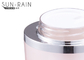 Le cosmétique en plastique clair rond rose de 30ml 50ml cogne le disque acrylique SR-2386 de PE de crème de pot