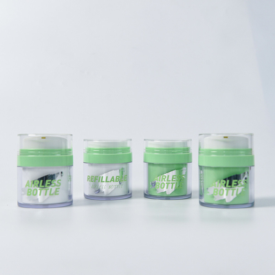 Bouteille PET vide Bouteille de pompe sans air Pour le contenant de crème corporelle rechargeable de matériau PP personnalisé