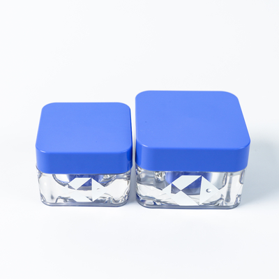 Boîtier de crème pour le visage à double paroi vide 30g 50g acrylique carré avec impression professionnelle