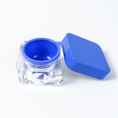 Boîtier de crème pour le visage à double paroi vide 30g 50g acrylique carré avec impression professionnelle