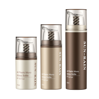Lotion sans air Cosmétique pour soins de la peau Emballage Bouteille de pompe personnalisée 15 ml 30 ml 50 ml Cosmétique Mini