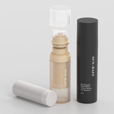 30 ml 50 ml Pompes PET Emballage Cosmétique Remplaçable Remplaçable PET Bouteille de crème pour le visage à double paroi