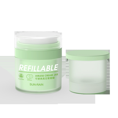 échantillon gratuit 50 ml bouteille de pompe sans air rechargeable pour la lotion de sérum de fondation