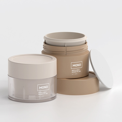 Plastique PP Crème cosmétique Bouteilles de pots Contenants 50ml 100ml 150ml 200ml