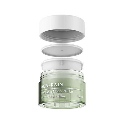 Plastique PP Crème cosmétique Bouteilles de pots Contenants 50ml 100ml 150ml 200ml
