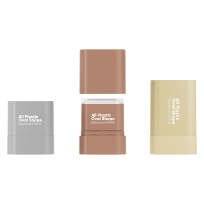 Fabrique directe peut personnaliser la couleur fondation Stick tout plastique de forme ovale bouteille de déodorant avec un pinceau