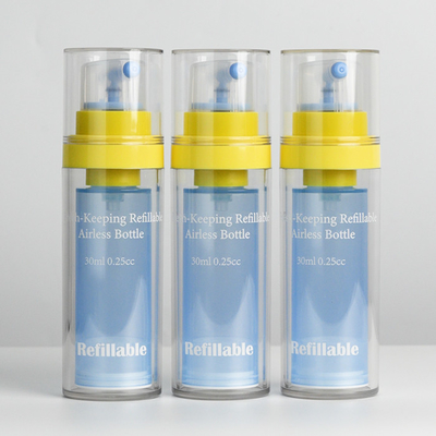Fabricants Bouteille en PET à double paroi Bouteille de pompe sans air de 30 ml à conserver fraîchement